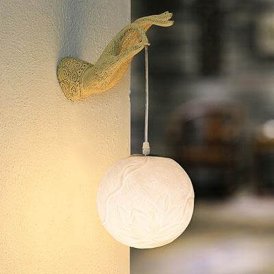 Traditional Asian Flower Wall Light