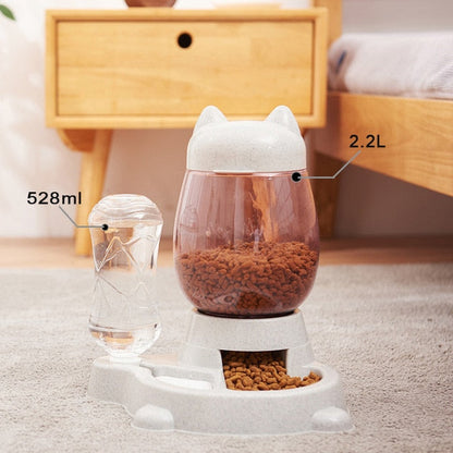 Interactive Dual Pet Food Dispenser