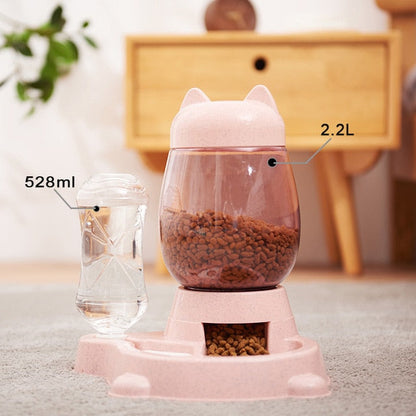 Interactive Dual Pet Food Dispenser