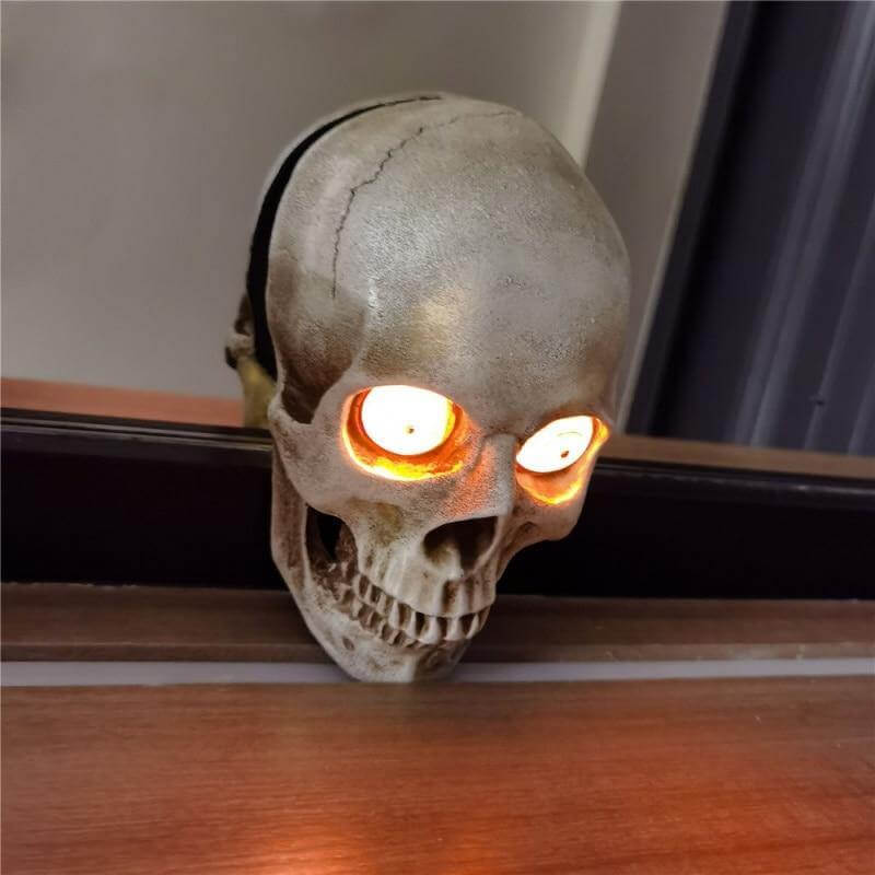 Spooky Dark Skull Table Lamp - Pexav