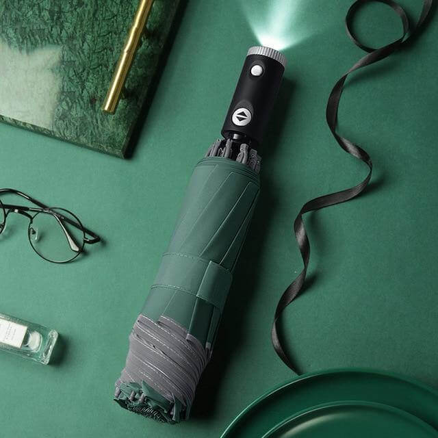 Waterproof Compact LED Folding Umbrella