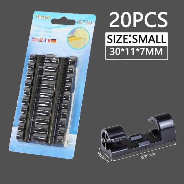 Adhesive Cable Management Stickers Set