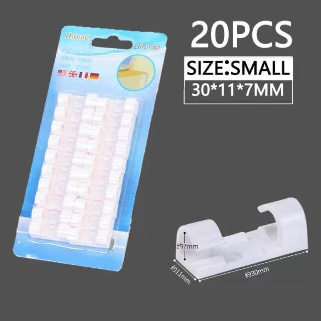 Adhesive Cable Management Stickers Set