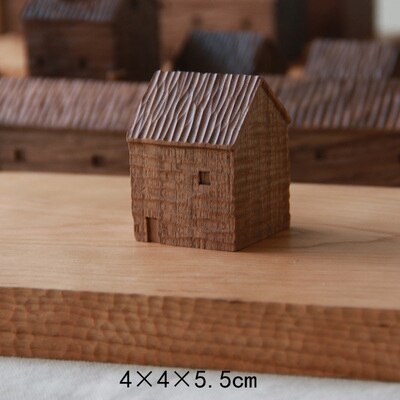 Small Wooden Tree House Ornament