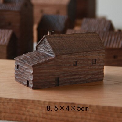 Small Wooden Tree House Ornament