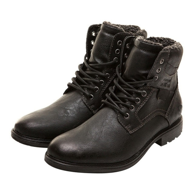 Classic Mens Leather Snow Boots
