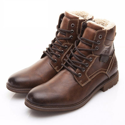 Classic Mens Leather Snow Boots