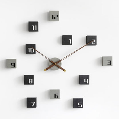 Rustic Stick On Wooden Wall Clock