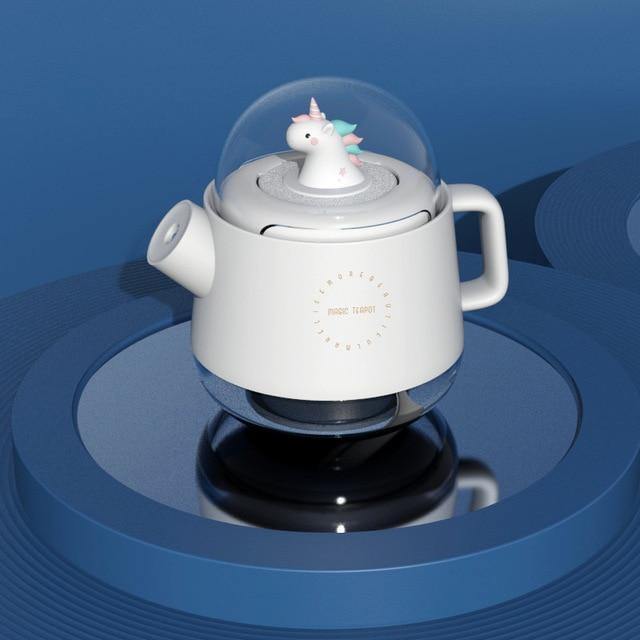 Colorful LED Teapot Air Humidifier Night Lamp