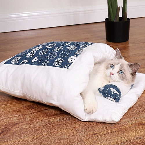 Cute Kitty Cozy Pet Bed - Pexav