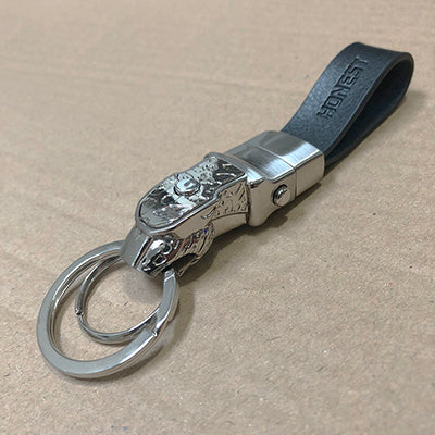 Chic Leather Animal Keychain Flashlight