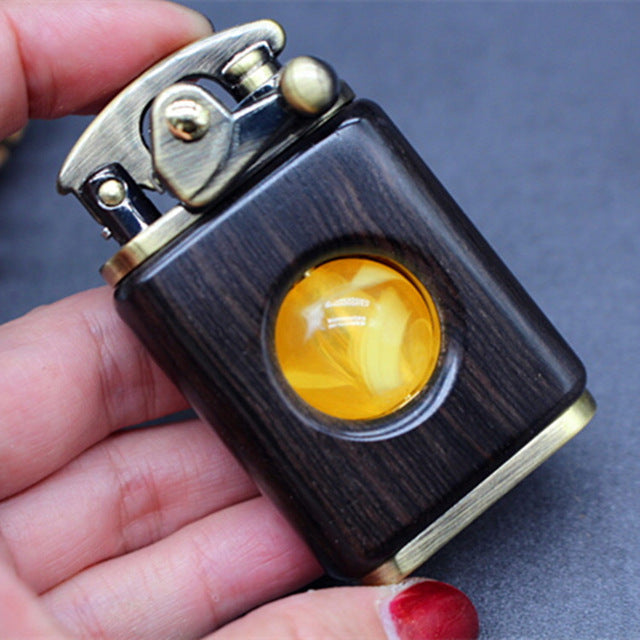 Classic Wooden Beads Flip Lighter
