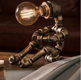 Metal Industrial Style Robot Table Lamp