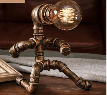Metal Industrial Style Robot Table Lamp