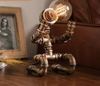Metal Industrial Style Robot Table Lamp
