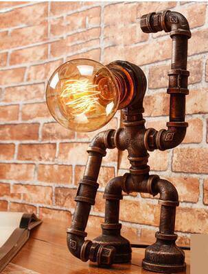Metal Industrial Style Robot Table Lamp
