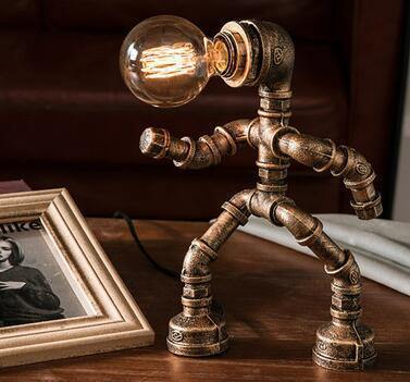 Metal Industrial Style Robot Table Lamp