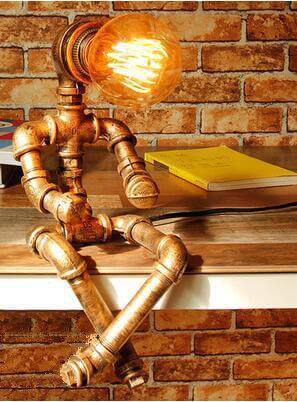 Metal Industrial Style Robot Table Lamp