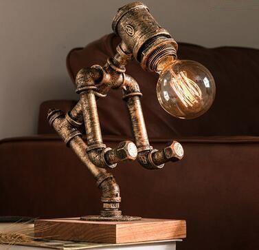 Metal Industrial Style Robot Table Lamp
