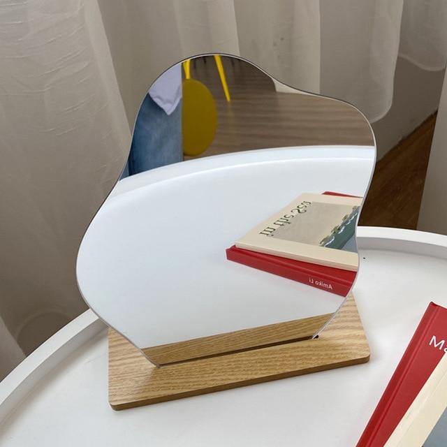 Unique Asian Inspired Wooden Vanity Mirror