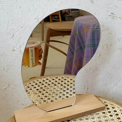 Unique Asian Inspired Wooden Vanity Mirror