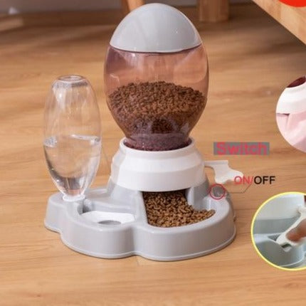 Interactive Dual Pet Food Dispenser