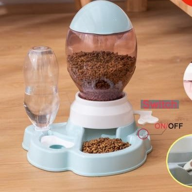 Interactive Dual Pet Food Dispenser