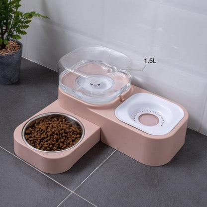 Interactive Dual Pet Food Dispenser