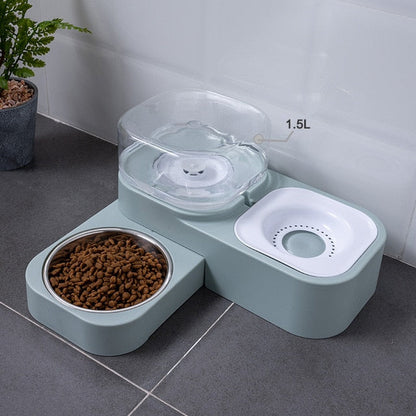 Interactive Dual Pet Food Dispenser