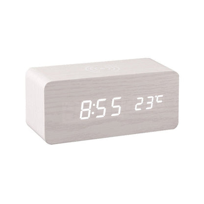 Stylish Wood Smart Charging Clock Radio