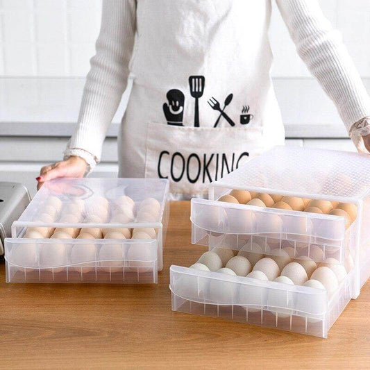 Clear Plastic Egg Holder Storage Box - Pexav
