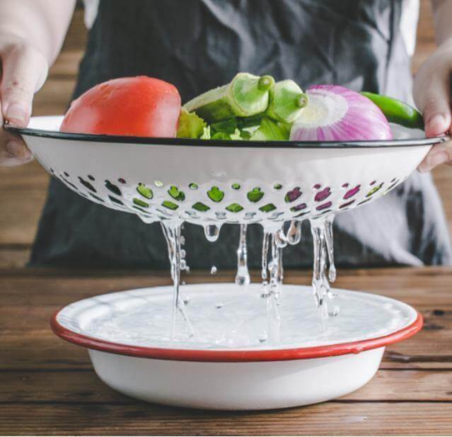 Compact Kitchen Veggie Drainer Tray - Pexav