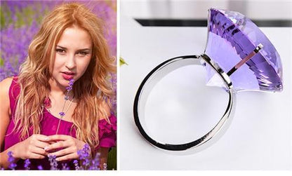 Clear Large Sparkle Ring