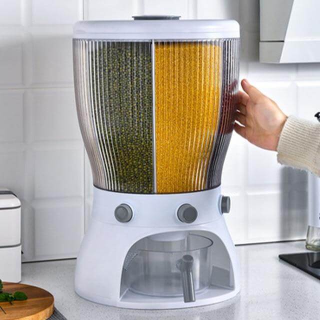 Adjustable Kitchen Grain Container Organizer