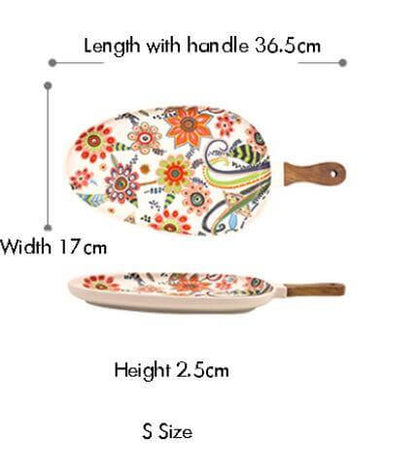 Vibrant Porcelain Flower Design Dinner Plate