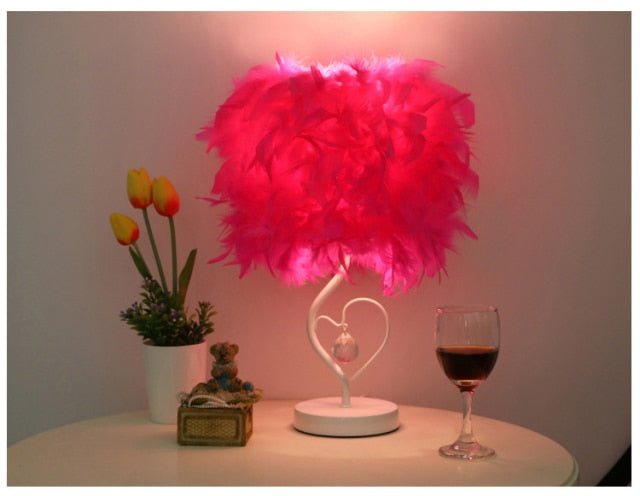 Elegant Glass Beaded Desk Lamp