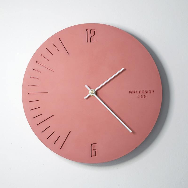 Quiet Soft Peach Analog Wall Clock - Pexav