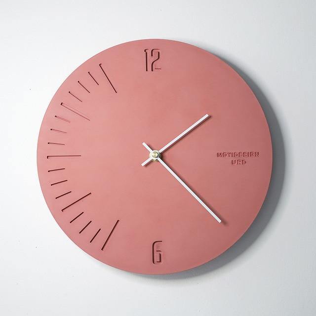 Quiet Soft Peach Analog Wall Clock