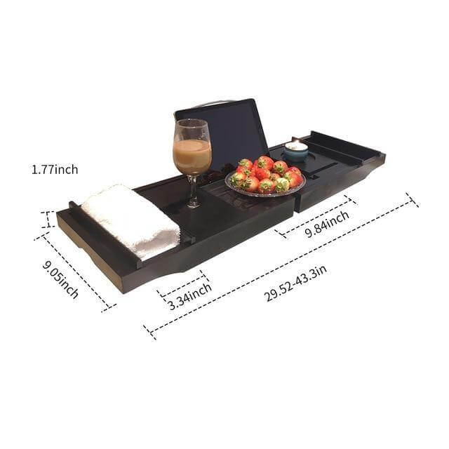 Adjustable Bathtub Tray for Food and Drinks