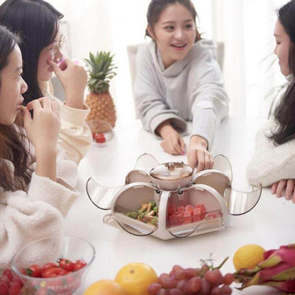 Clear Glass Floral Candy Container - Pexav