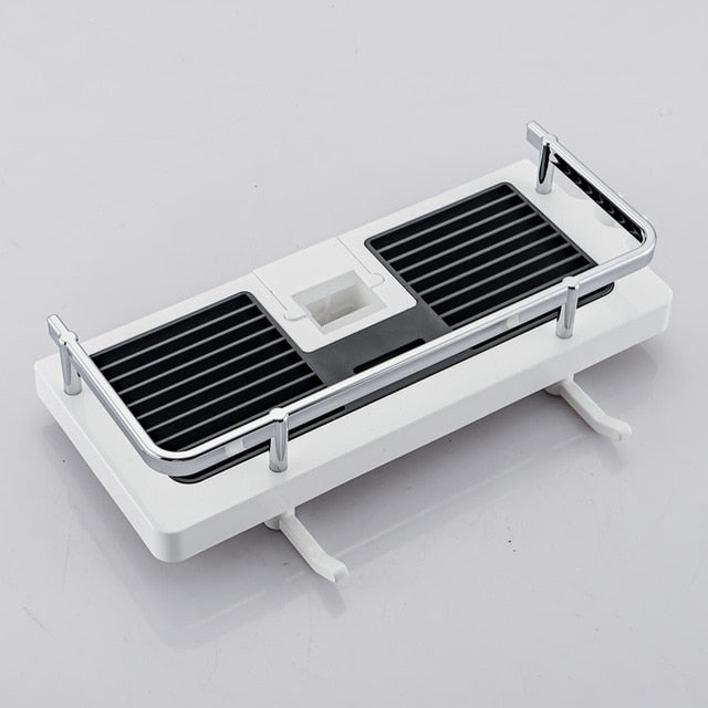 Adjustable Chrome Shower Storage Rack