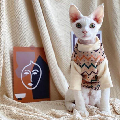 Unique Bald Cat Pullover Sweater