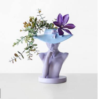 Beautiful Lady Floral Vase Pot