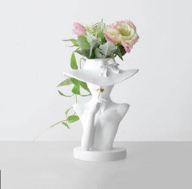 Beautiful Lady Floral Vase Pot