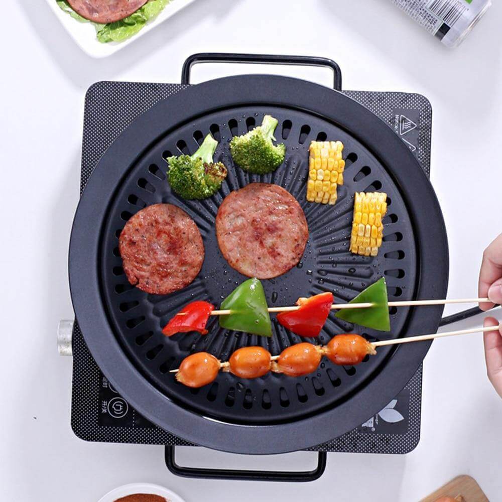 Compact Outdoor Non-Stick BBQ Grill Skillet - Pexav