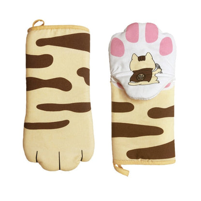 Adorable Kitty Heat Resistant Mitts