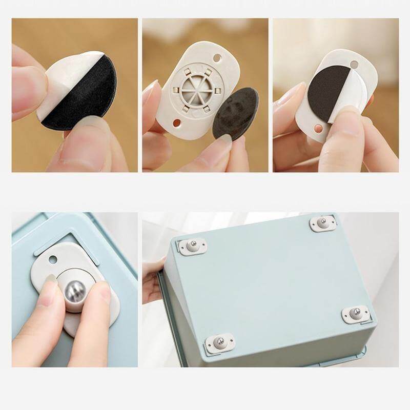 Furniture Sliders with Adhesive Wheels - Pexav