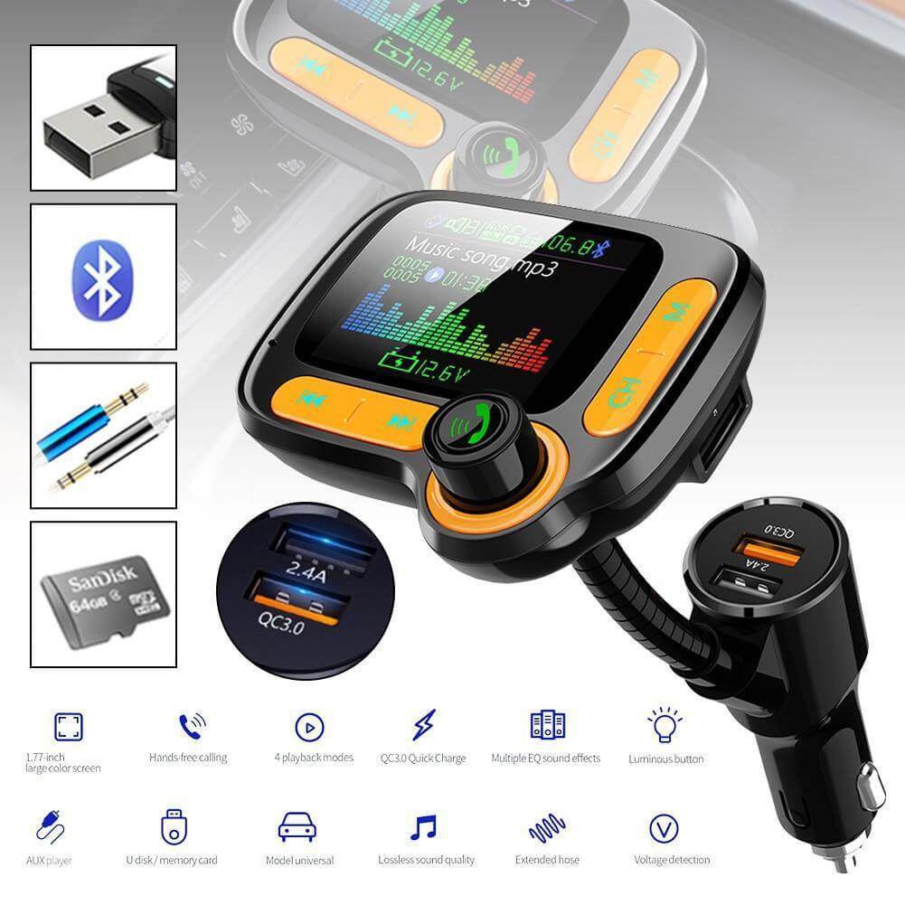 Car Bluetooth FM Radio USB Charger Adapter - Pexav