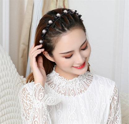 Trendy Dual Barrette Hair Clip Headband - Pexav