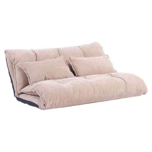 Comfortable Faux Leather Folding Guest Sofa Bed with Pillows